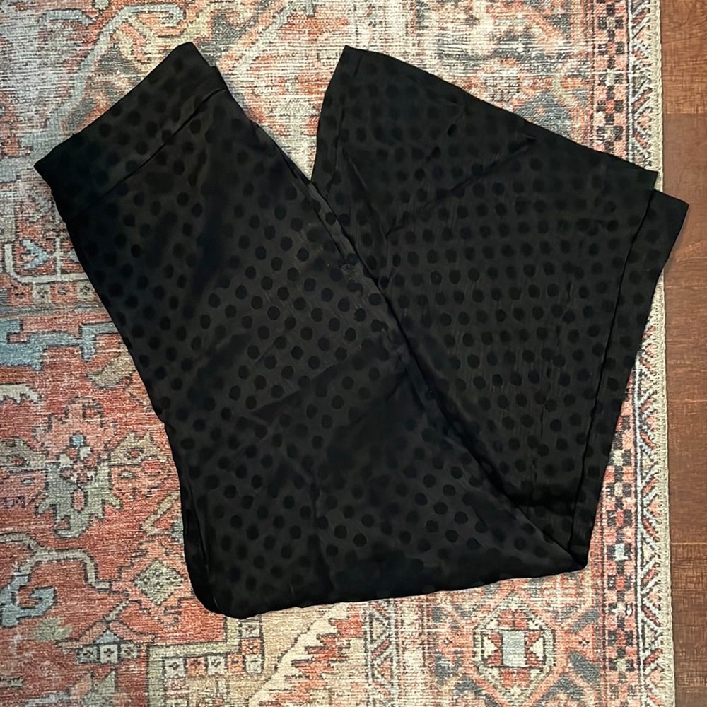 Madewell black polka dot ankle pants